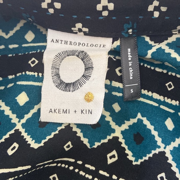 Anthropologie Akemi + Kin Ikat Print tunic length Sleeveless Blouse Size… - Picture 7 of 10